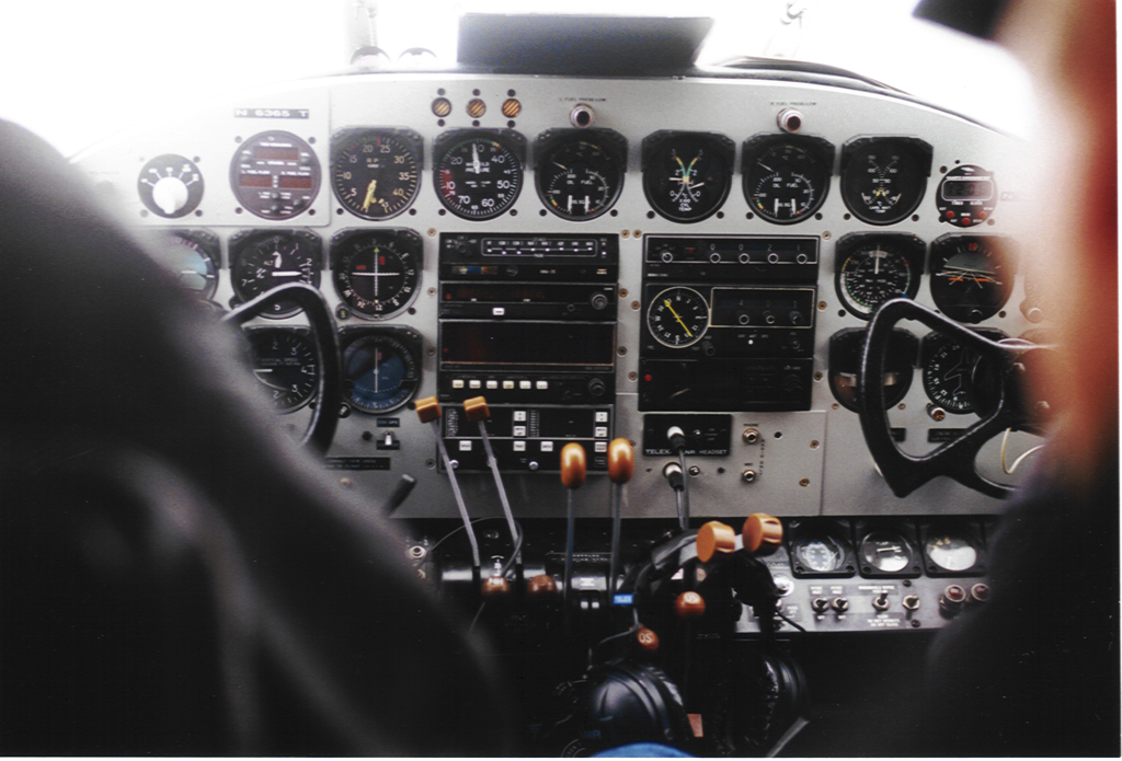 Beech 18 N6365T Cockpit